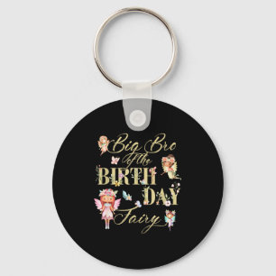 Big Bro Of The Birthday Fairy Little Girl Magical Keychain