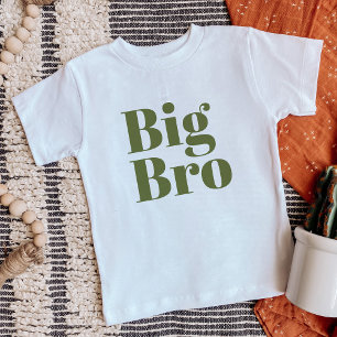 Big Bro   Olive Matching Sibling Family Baby T-Shirt