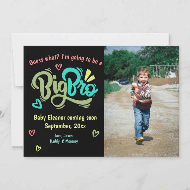 Big Bro photo Big Brother pregnancy announcement (Front)