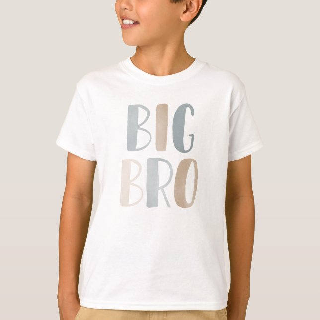 Big Bro Typographic Brother T-Shirt (Front)