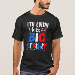 Big Brother 4th Of July Pregnancy Gender Reveal Fi T-Shirt