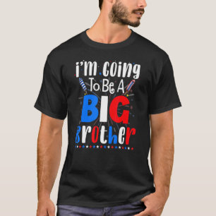 Big Brother 4th Of July Pregnancy Gender Reveal Fi T-Shirt