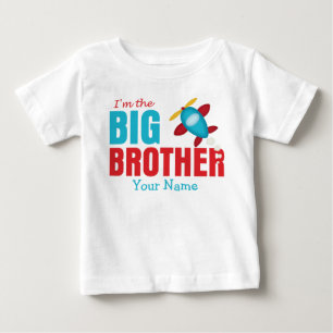 Big Brother Airplane Personalized Baby T-Shirt