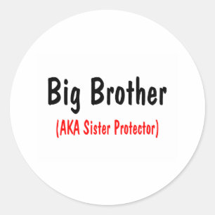 Big Brother (AKA Sister Protector) Classic Round Sticker