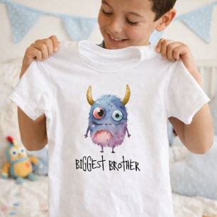 Big Brother Announcement Cute Monster Design T-Shirt