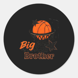 Big Brother Baby Brother Boy Maternity 100 Days Of Classic Round Sticker