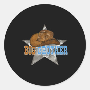 Big Brother Baby Brother Boy Maternity Western 100 Classic Round Sticker