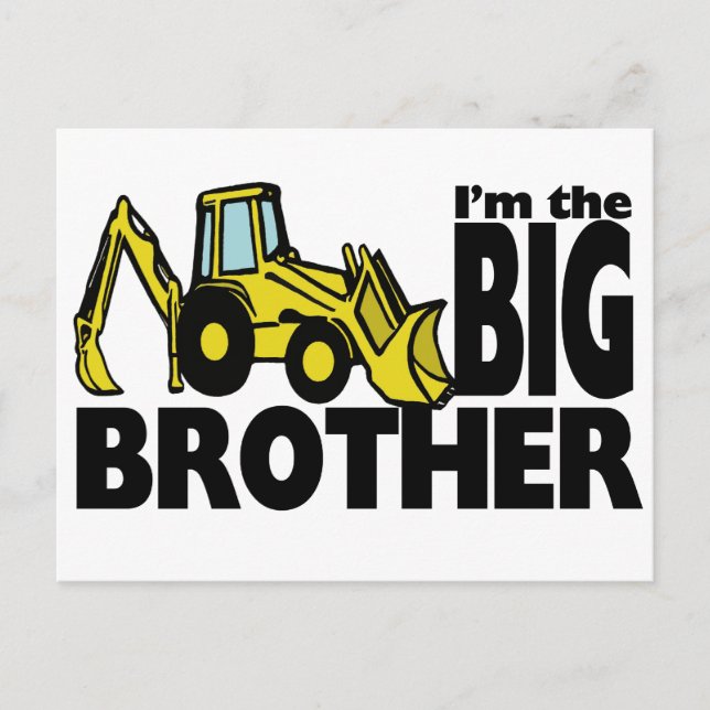 Big Brother Backhoe Postcard (Front)