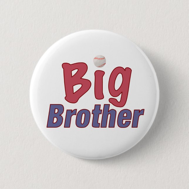 Big Brother (baseball) 2 Inch Round Button (Front)