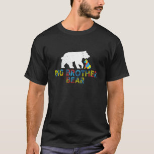 Big Brother Bear Autism Awareness Proud Autism T-Shirt