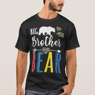 Big Brother Bear Autism Awareness Shirt Love Suppo
