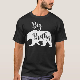 Big Brother Bear Design in White Fun Sibling Gift T-Shirt