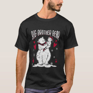 Big Brother Bear Pajama Red Buffalo Plaid T-Shirt