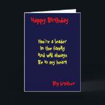 Big brother Birthday Card<br><div class="desc">Birthday cards with dedication to  big brother</div>