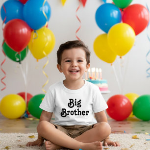 Big Brother Black Typography  Toddler T-shirt