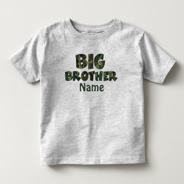 Big Brother Camo Personalized Shirt (Front)