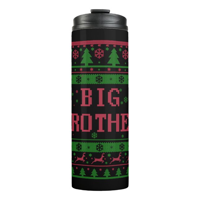 Big Brother Christmas Thermal Tumbler (Front)