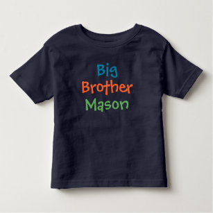 Big Brother Colourful Monogram Boy's Toddler T-shirt