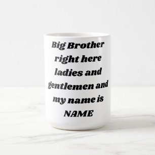 Big Brother Custom Name – Bold Family Design Coffee Mug