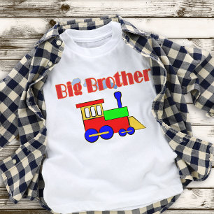 Big Brother Cute Colourful Train Engine Toddler T-shirt