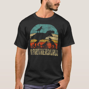 Big Brother Dinosaur Big Brothersaurus 2 Two Kids T-Shirt