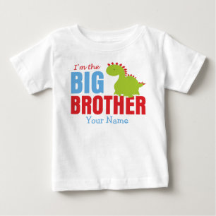 Big Brother Dinosaur Personalized Baby T-Shirt