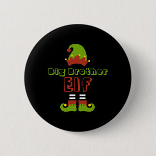 Big Brother Elf Christmas Xmas Cute T Shirt  2 Inch Round Button