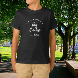 Big Brother Est Year White New Sibling Reveal T-Shirt