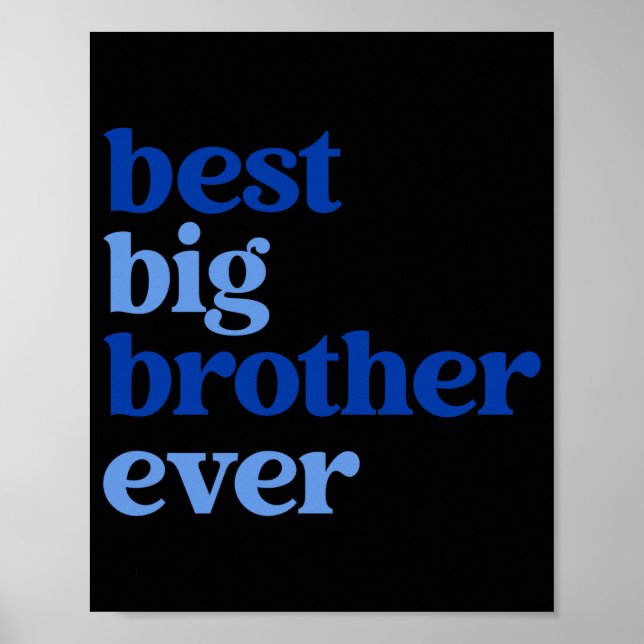 Big Brother Ever Gray With Blue Text Boys _2  Poster (Front)