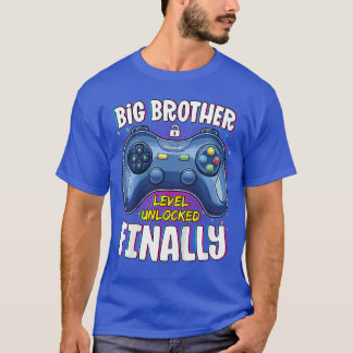 Big Brother Finally for Boys Gamer Promoted to Big T-Shirt