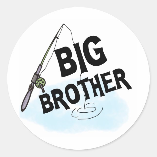 Big Brother Fishing Tshirts and Gifts Classic Round Sticker (Front)