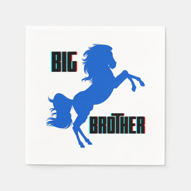 Big Brother Horse Rearing Napkin (Front)