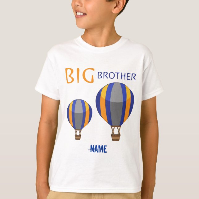 Big Brother Hot Air Balloon Personalized T-Shirt (Front)