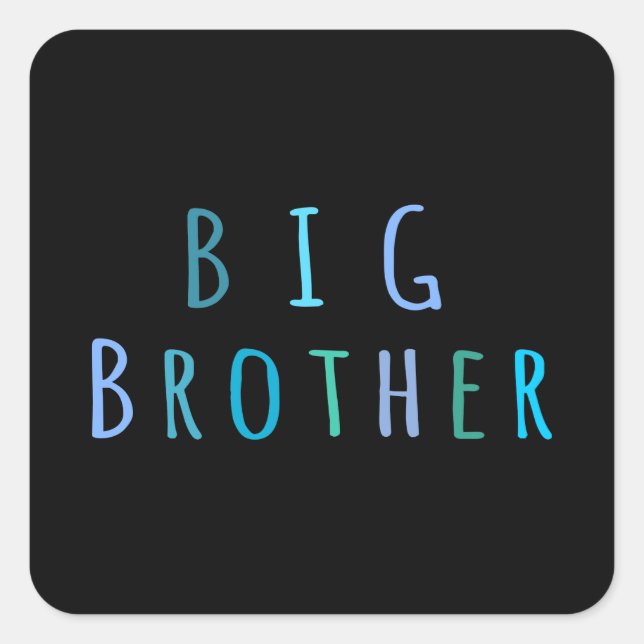 Big Brother in blue Square Sticker (Front)