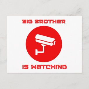 Big Brother is Watching 1984 ingsoc Holiday Postcard