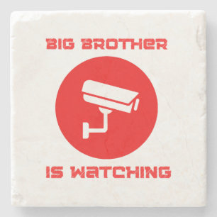 Big Brother is Watching  1984 ingsoc Stone Coaster
