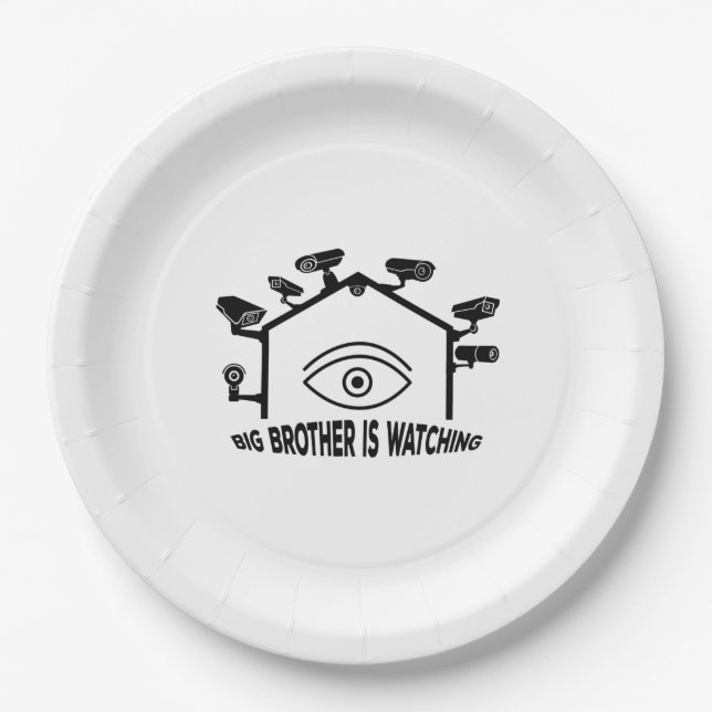 Big Brother is Watching Paper Plate (Front)