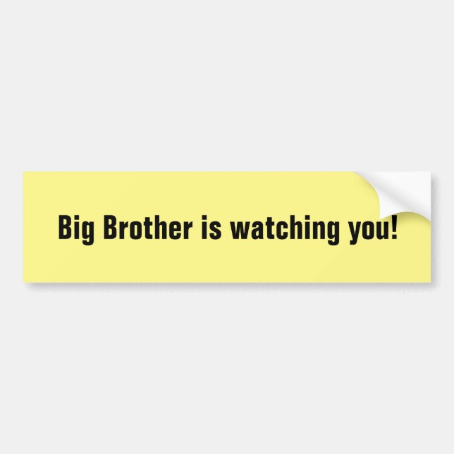Big brother is watching you bumper sticker (Front)