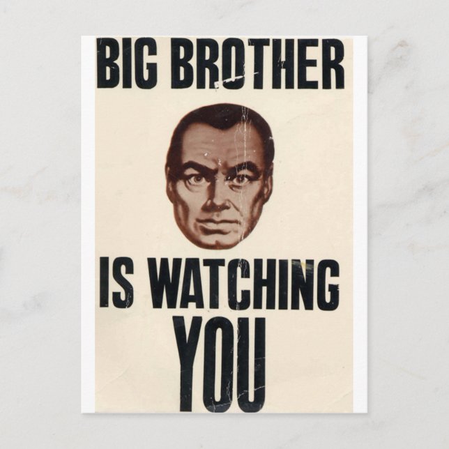 Big Brother Is Watching You Postcard (Front)