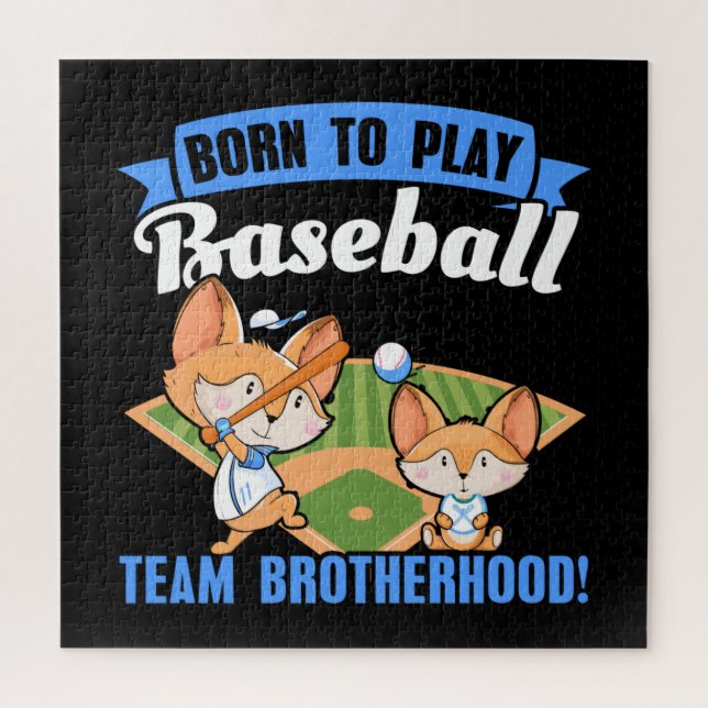 Big Brother Little Brother - Baseball Players Jigsaw Puzzle (Vertical)
