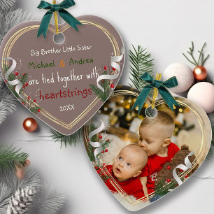 Big Brother Little Sister Photo Gold Frame Custom