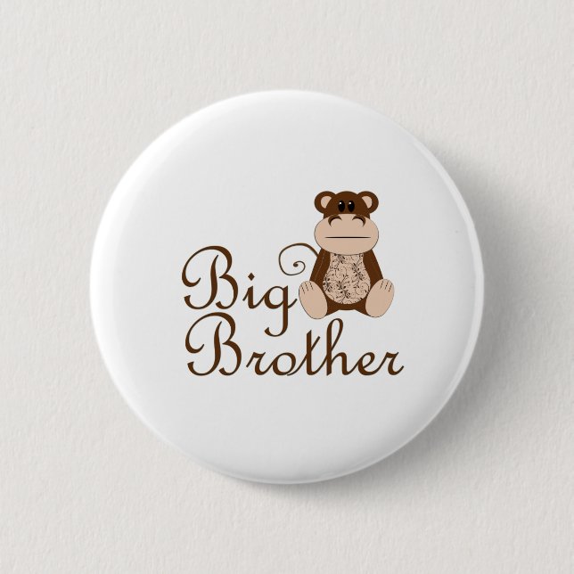 Big Brother Monkey 2 Inch Round Button (Front)