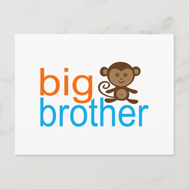 Big Brother Monkey Postcard (Front)