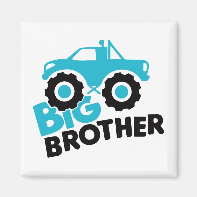 Big Brother Monster Truck Magnet (Front)