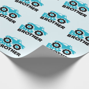 Big Brother Monster Truck Wrapping Paper