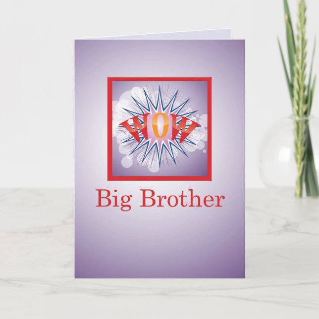 Big Brother of Baby Sister, Congratulations WOW! Card (Front)