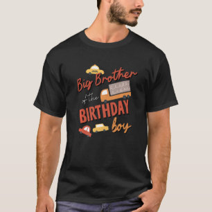 Big Brother Of Birthday Boy Car Theme Matching Fam T-Shirt