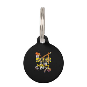 Big Brother Of Birthday Boy Constructor Pet Tag