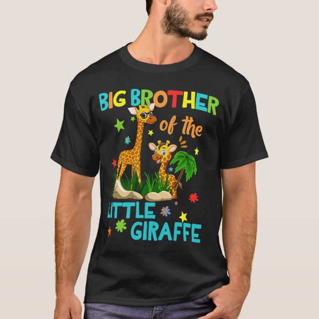 Big Brother Of Giraffe Birthday Family  Matching T-Shirt (Front)