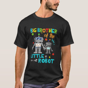 Big Brother Of Little Robot Birthday Family Shirts